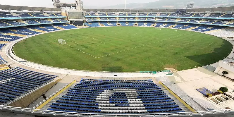 D Y Patil Sports Stadium is visible in this image.