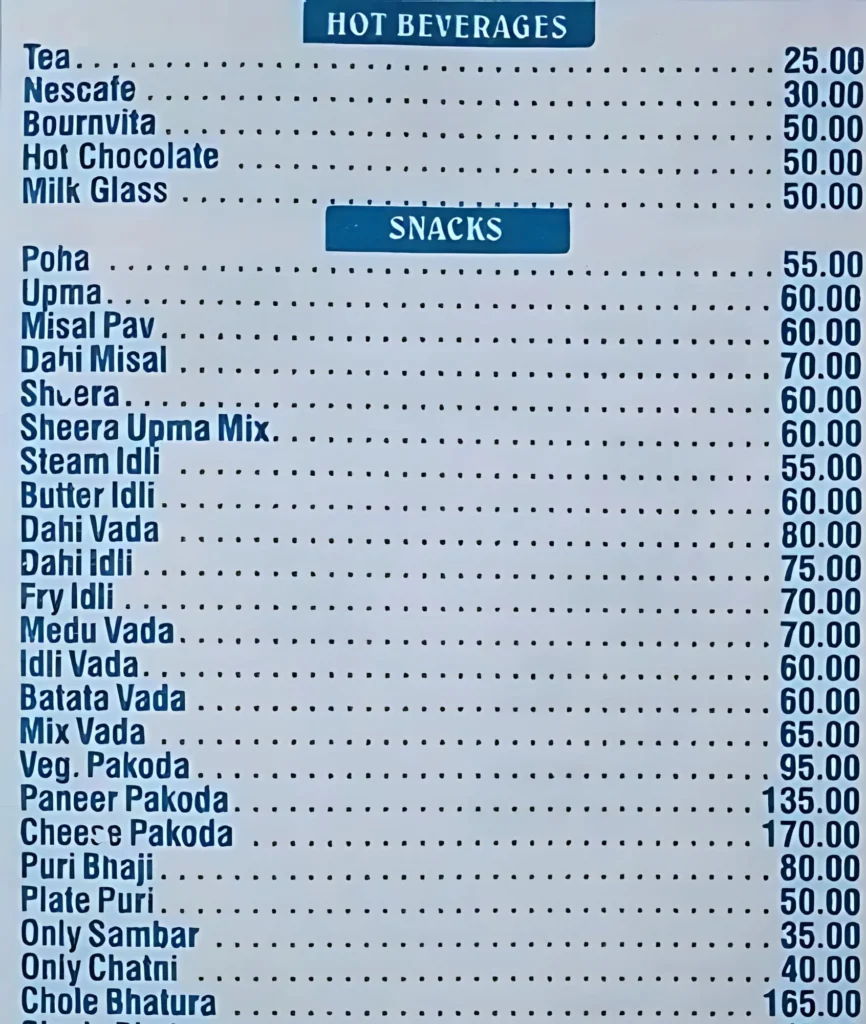 Akshay Pure Veg Menu is visible in this image