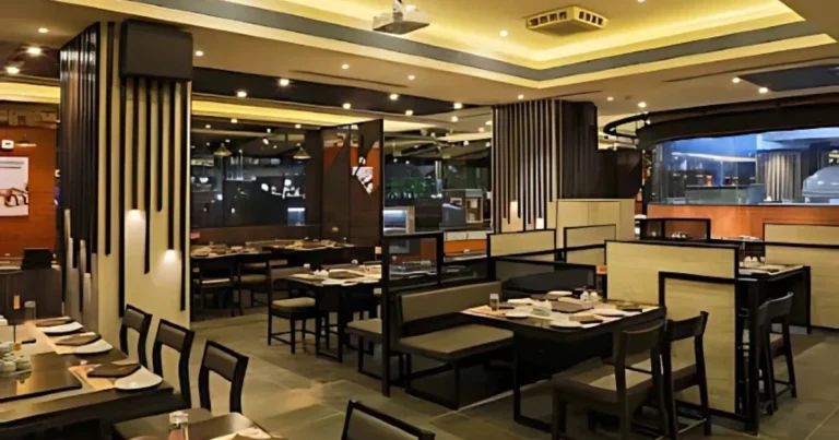 In This Image Barbeque Nation is Visible