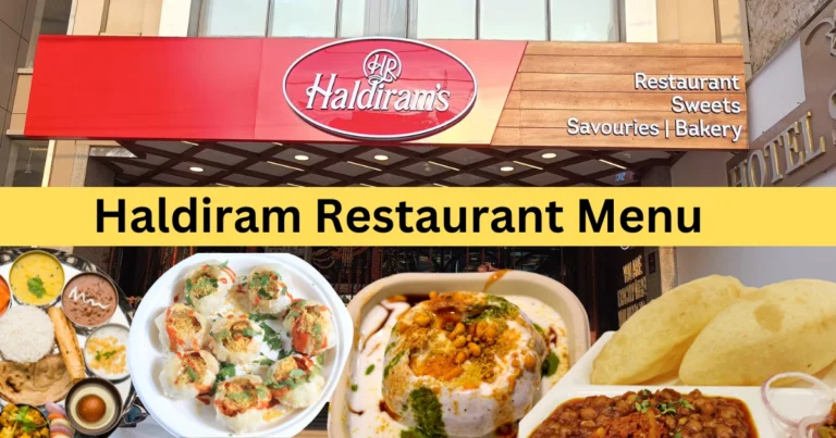 Haldiram Restaurant Menu is visible in this image.