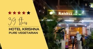 Hotel Krishna Pure Vegetarian is visible in this image.