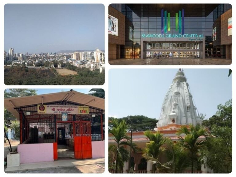 This Image Is About Lifestyle in Seawoods – Malls, Markets, Temples & Cafes.