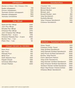 Masala Central, Nerul, Navi Mumbai Menu.