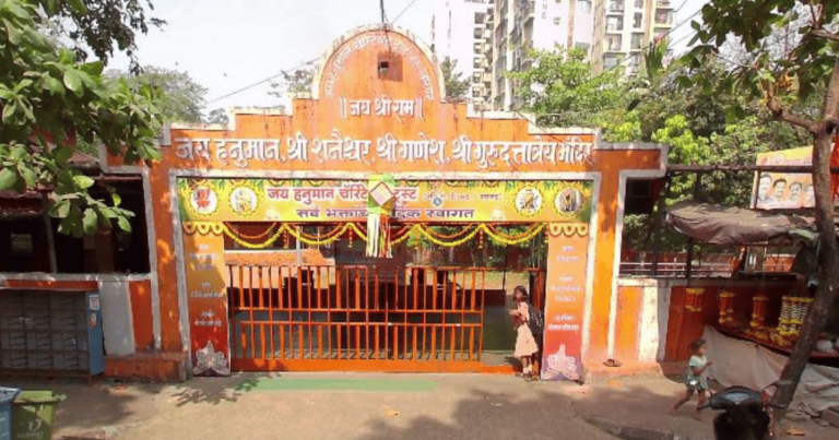 Shani Mandir in Kharghar is visible in this image.