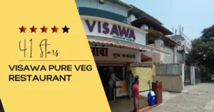 In This Image Visawa Pure Veg Restaurant is Visible