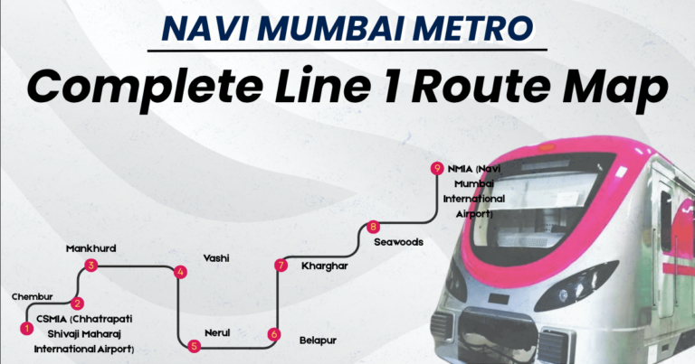Navi Mumbai metro route is visible in this image