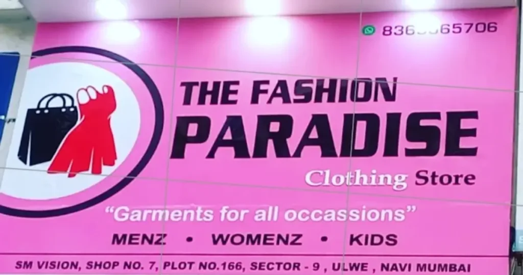 The Fashion Paradise Clothing Store is visible in this image