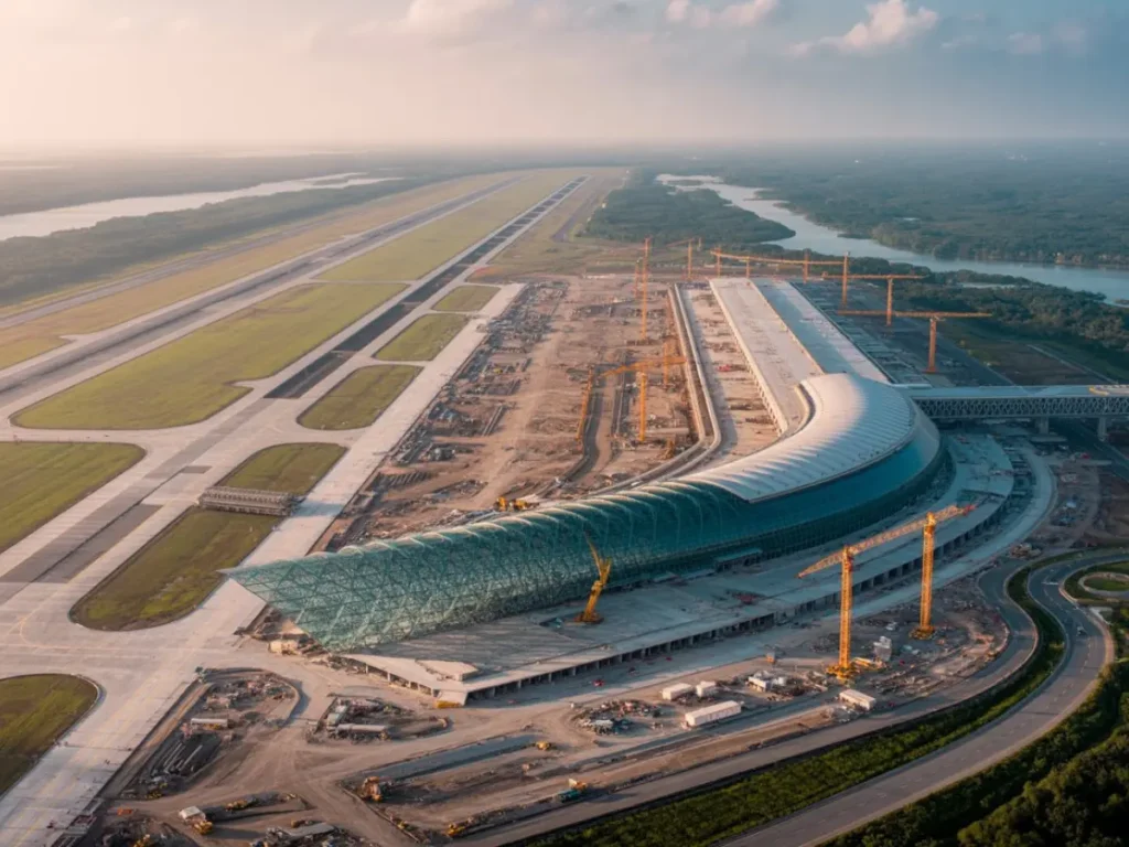 Navi Mumbai International Airport is visible in this image.