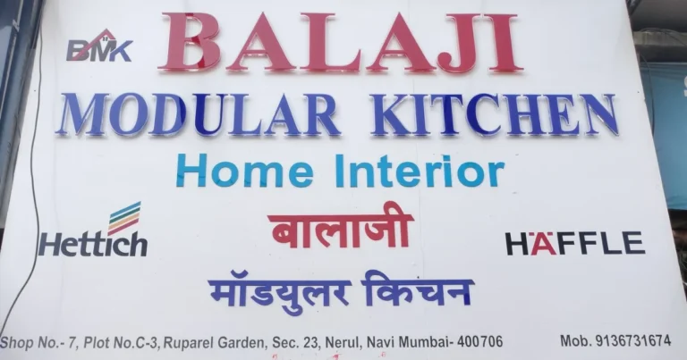 Balaji Modular Kitchen is visible in this image.