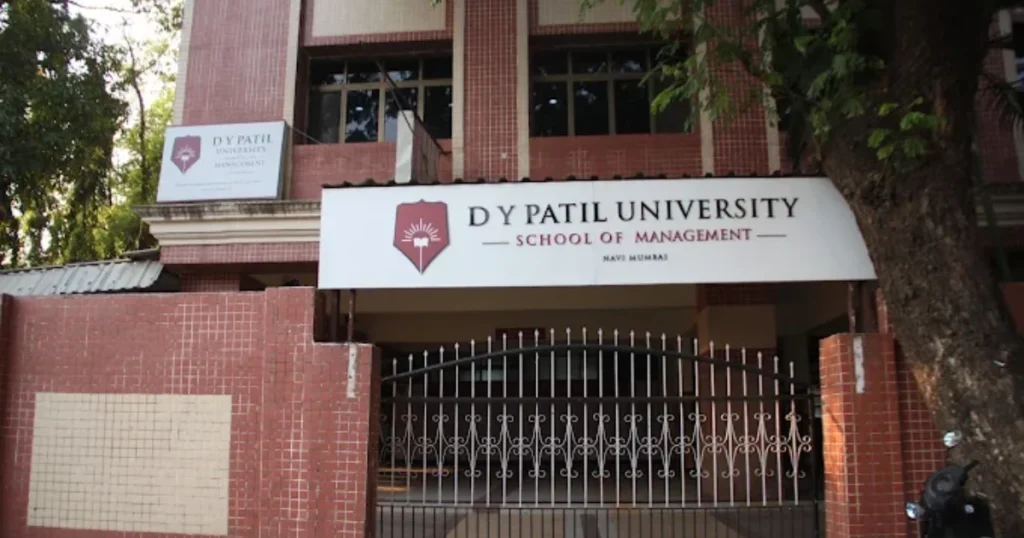 D Y Patil University School of Management is visible in this image