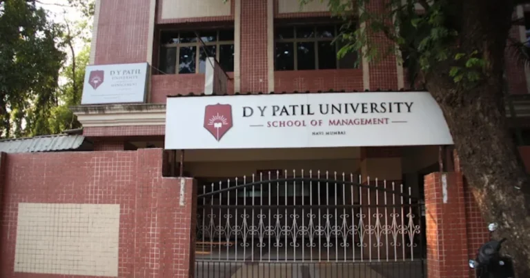 D Y Patil University School of Management is visible in this image