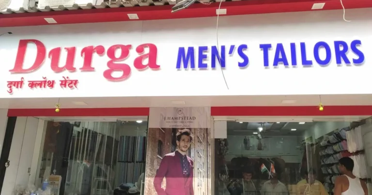 Durga Men’s Tailors is visible in this image.