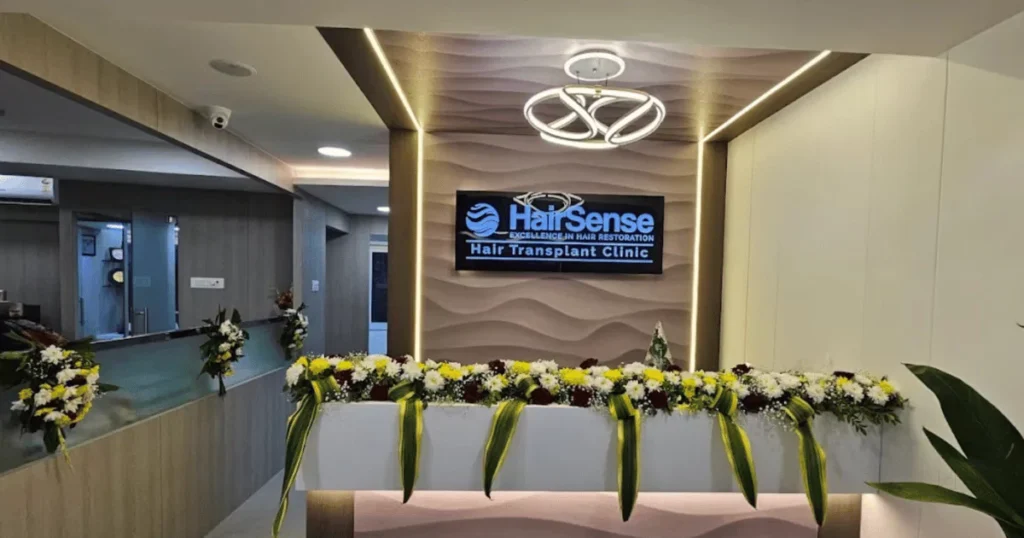 HairSense Hair Transplant Clinic is visible in this image.
