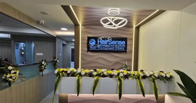 HairSense Hair Transplant Clinic is visible in this image.