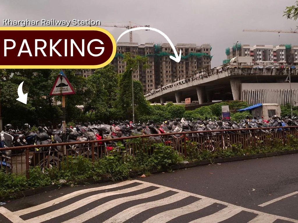 parking zone at Kharghar Railway Station.