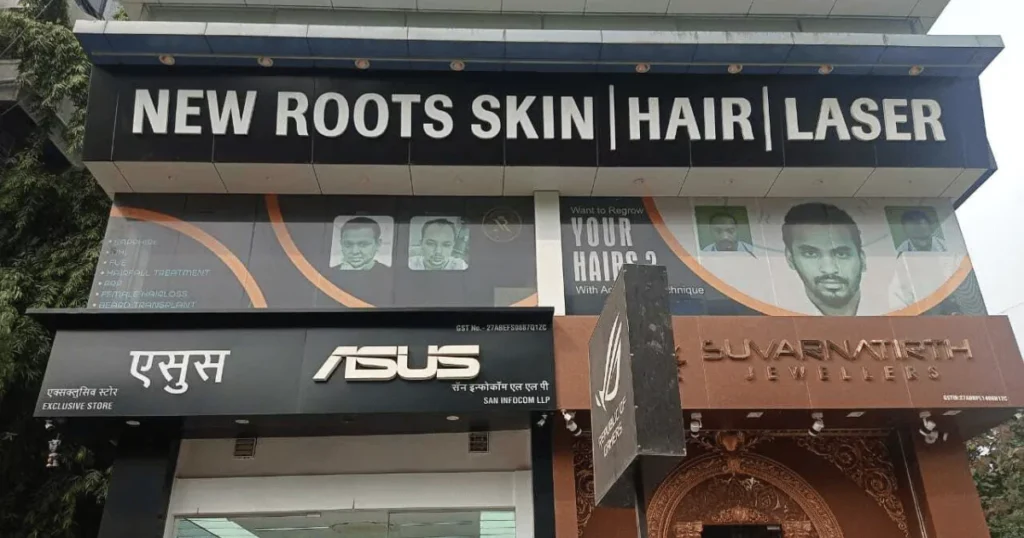 New Roots - Skin, Laser & Hair Transplant Clinic is visible in this image.
