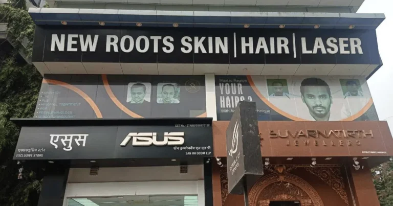 New Roots - Skin, Laser & Hair Transplant Clinic is visible in this image.