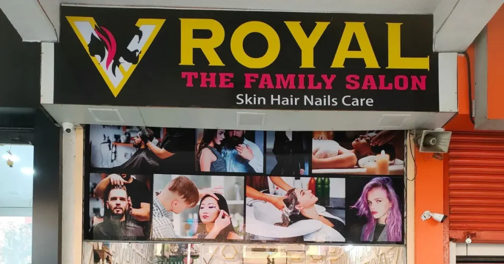 VRoyal The Family Salon is visible in this image