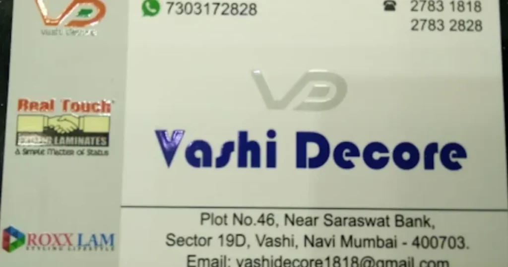 Vashi Decor is visible in this image.