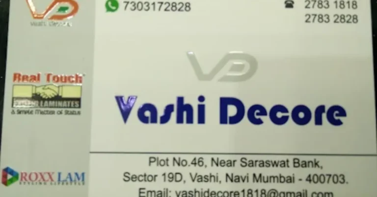 Vashi Decor is visible in this image.