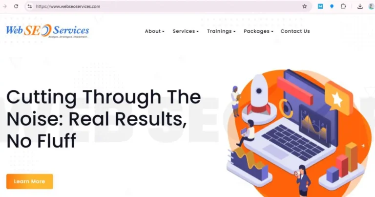 Web SEO website is visible in this image.