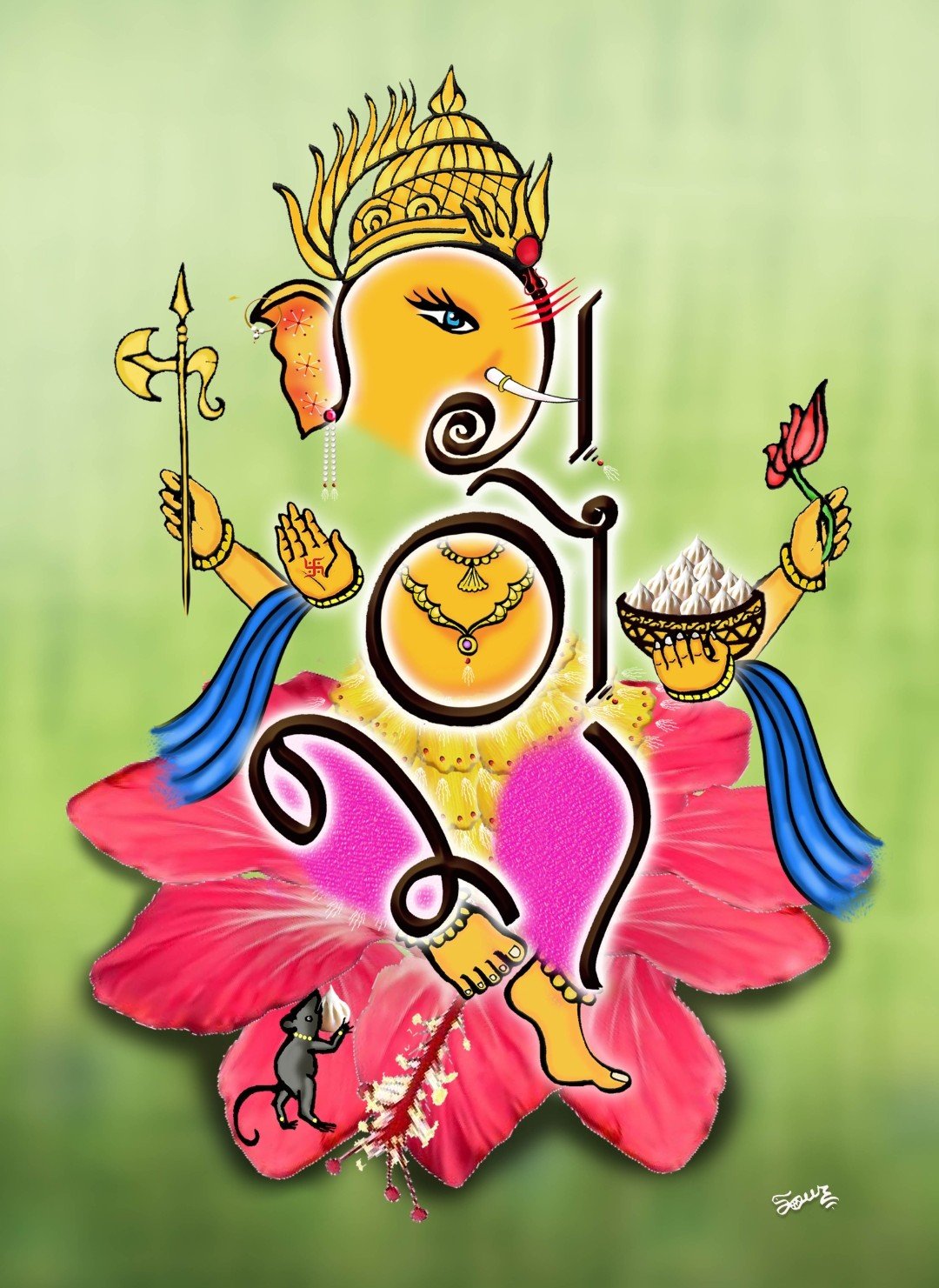 Sameer Ambaji Deshmukh — Ganesha Art Entry