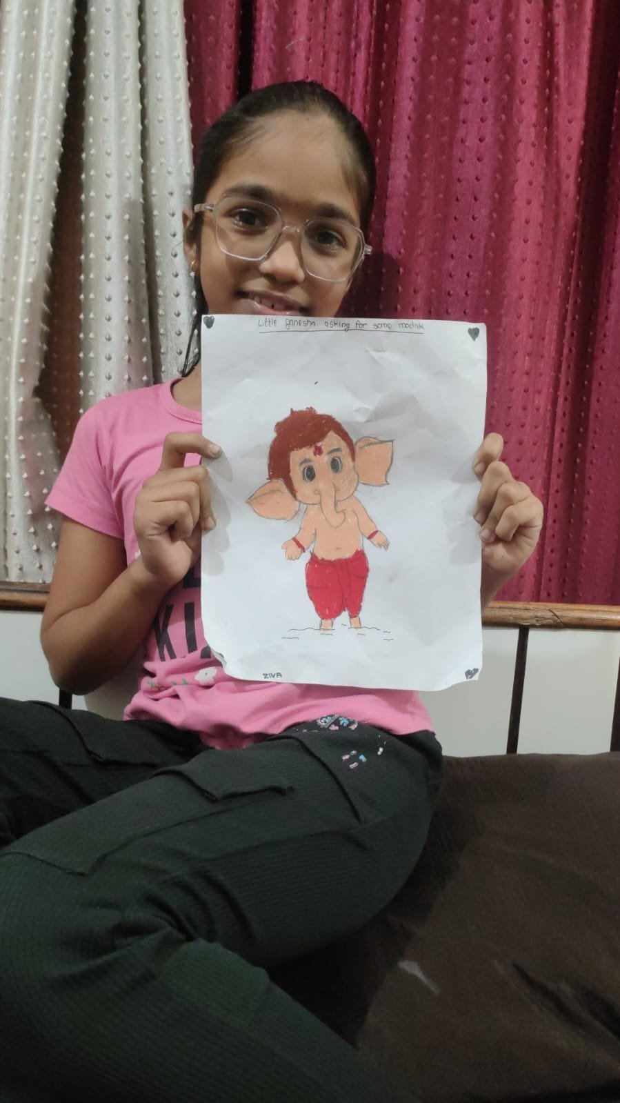 Ziva Kishor Bhanushali — Ganesha Art Entry
