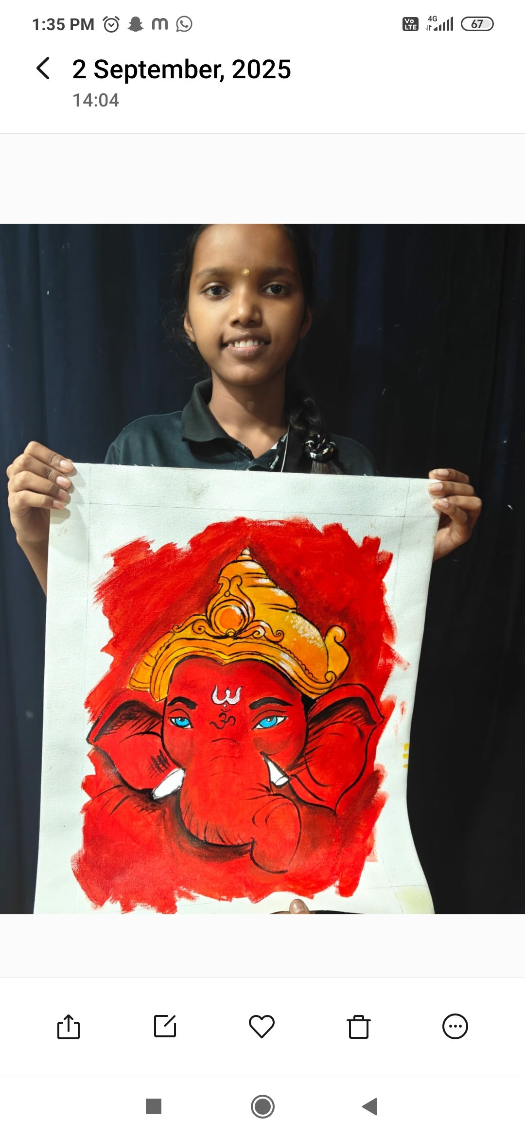 Advika sachin ghadge. — Ganesha Art Entry