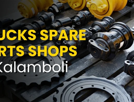 Trucks spare parts shops visible in this image