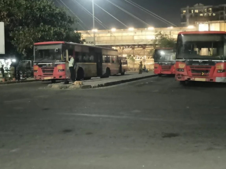 Kharghar Bus Depot navi mumbai is visible in this image