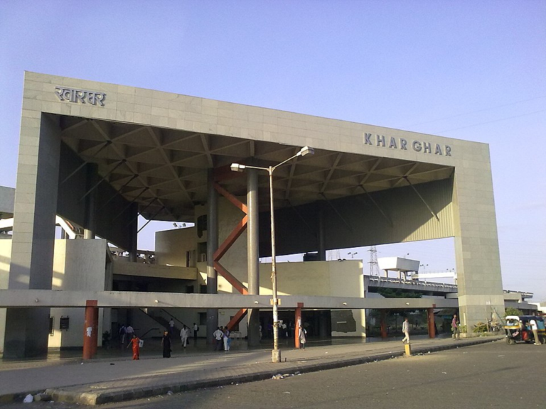 Kharghar Railway Station Sector 10 is visble in this image
