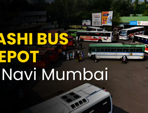 vashi bus depot in navi mumbai is visible in this image
