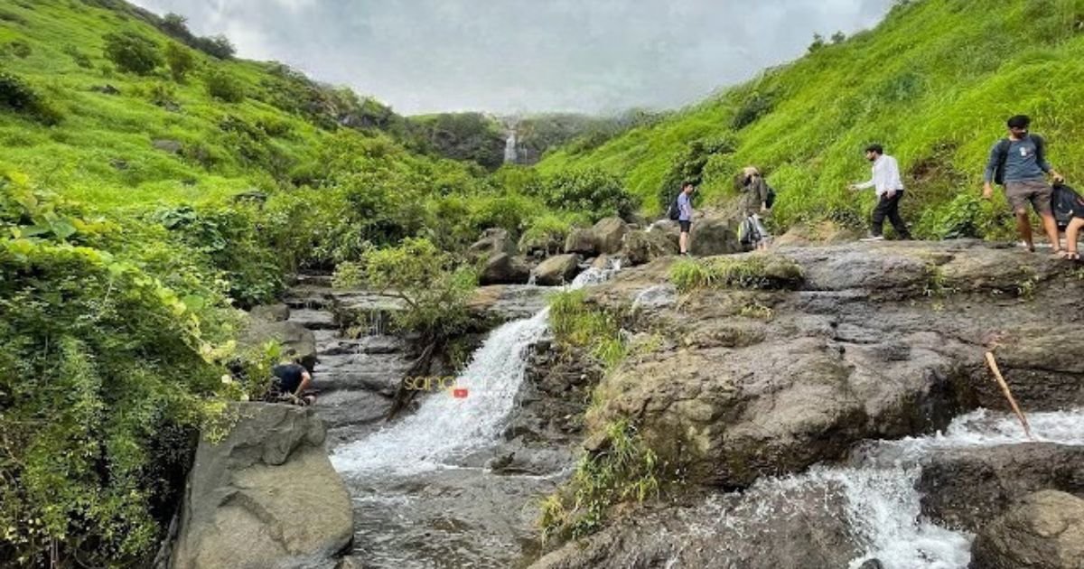 aadai waterfall is visible in this image