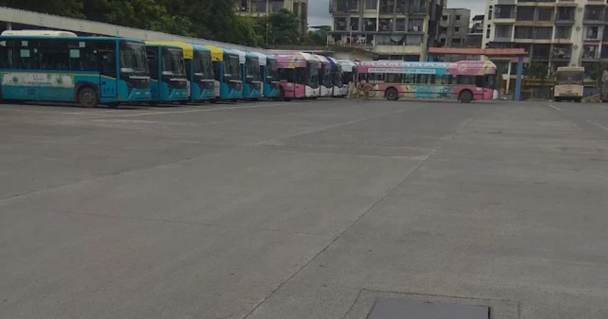 ghansoli bus depto is visible in this image
