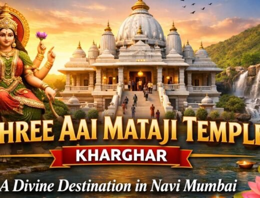 shree aai mataji mandir kharghar is visible in this image