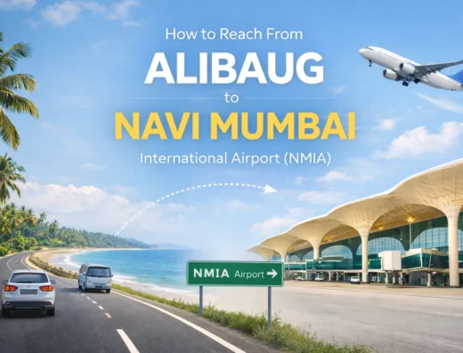 How to Reach From alibaug to NMIA is visible in this image