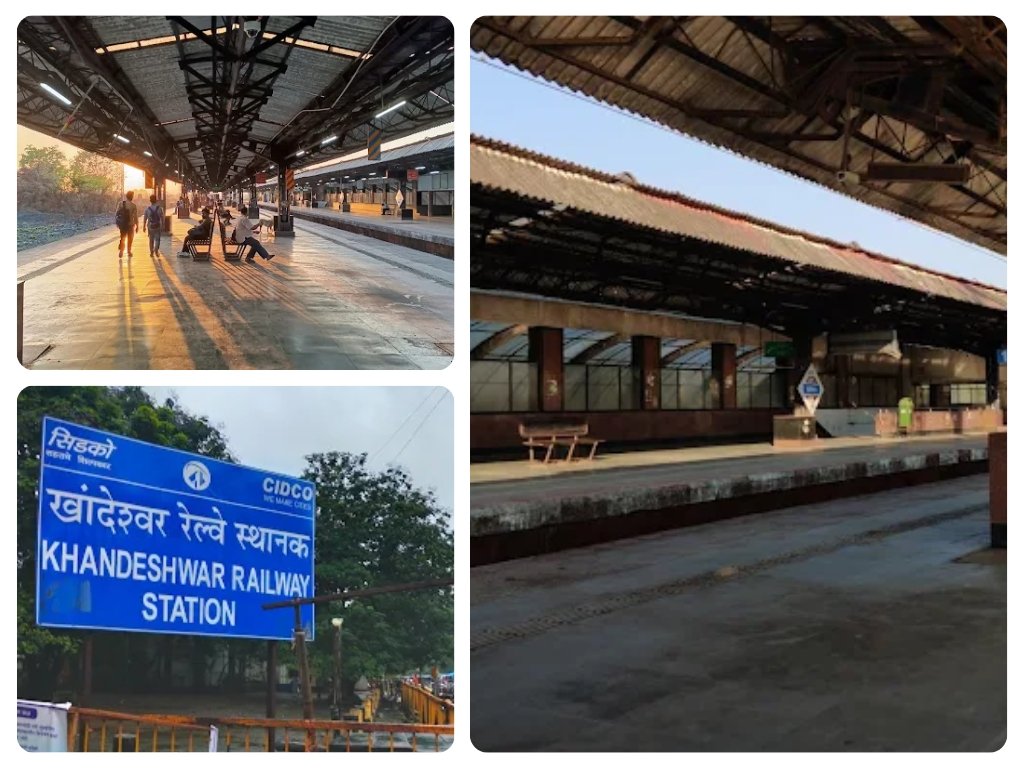 khandeshwar railway stetion is visible in this image