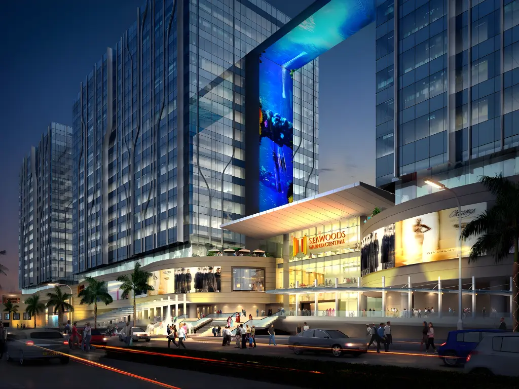 How to Reach from seawoods to navi mumbai international airpor is visible in this iamge