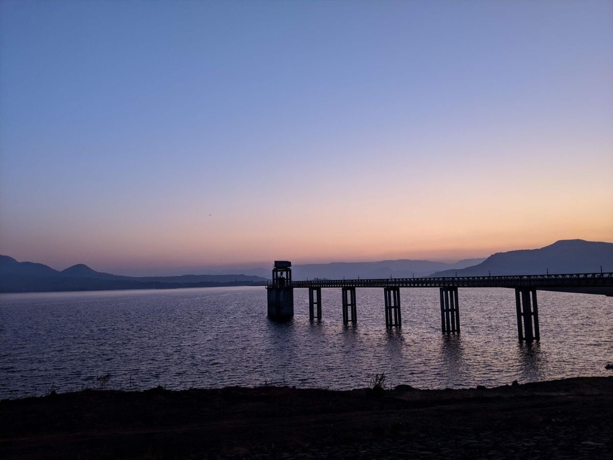 Morbe Dam Sunset Image