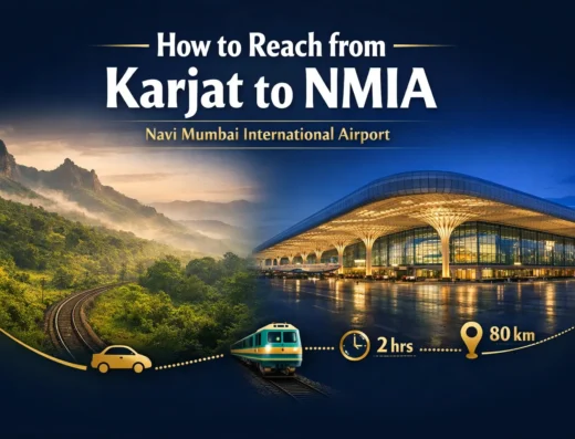 How to Reach from karjat to navi mumbai international airport is visible in this image