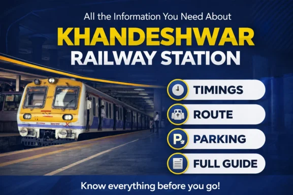 khandeshwar railway stetion is visible in this image