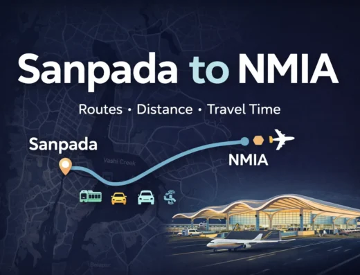 how to reach from sanpada to NMIA is visible in this image