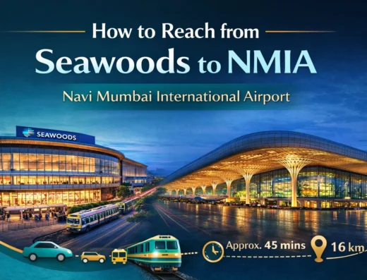 How to Reach from seawoods to navi mumbai international airpor is visible in this image