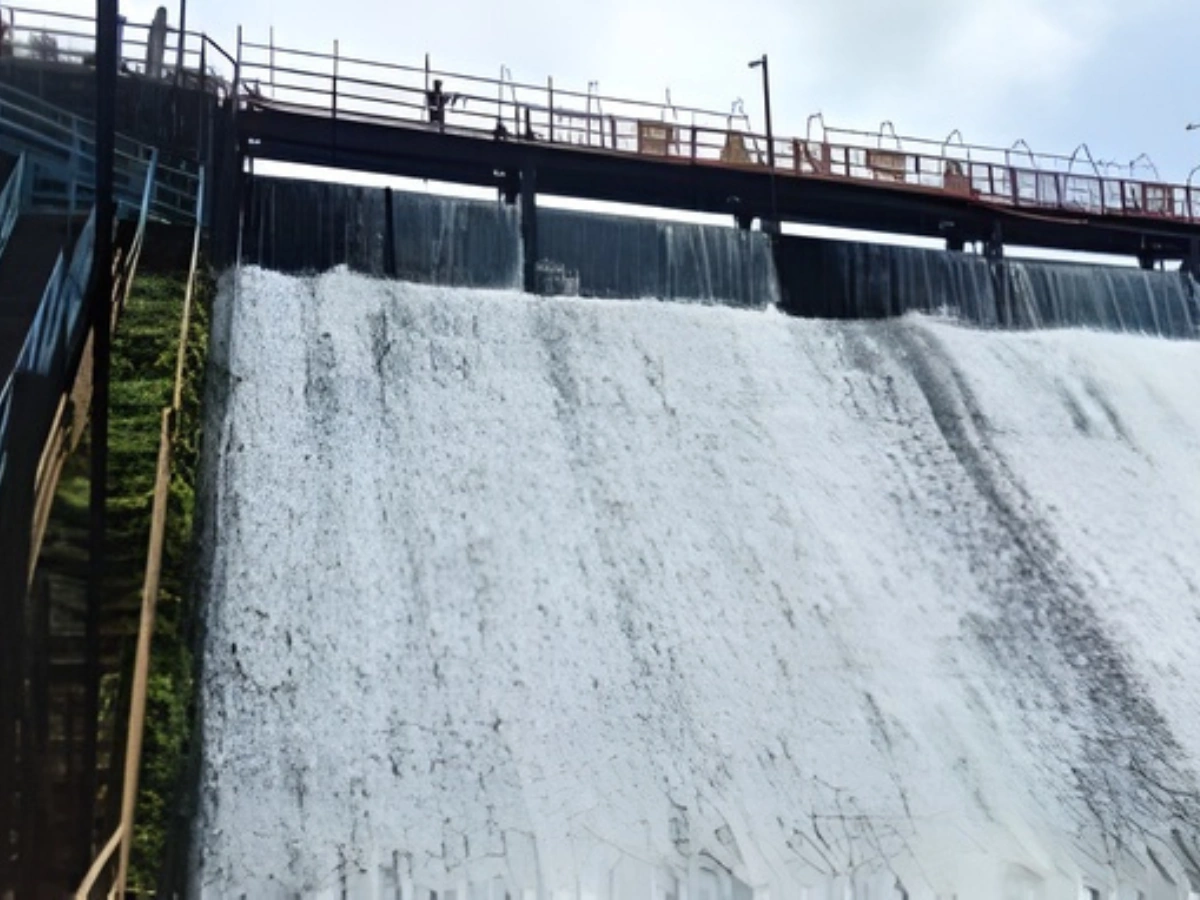 Ransai Dam navi mumbai dighote is visible in this image