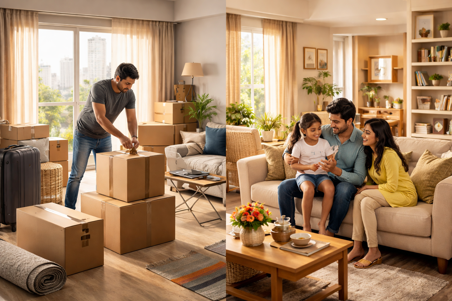 Family living in owned home in Panvel showing long-term stability and property ownership benefits