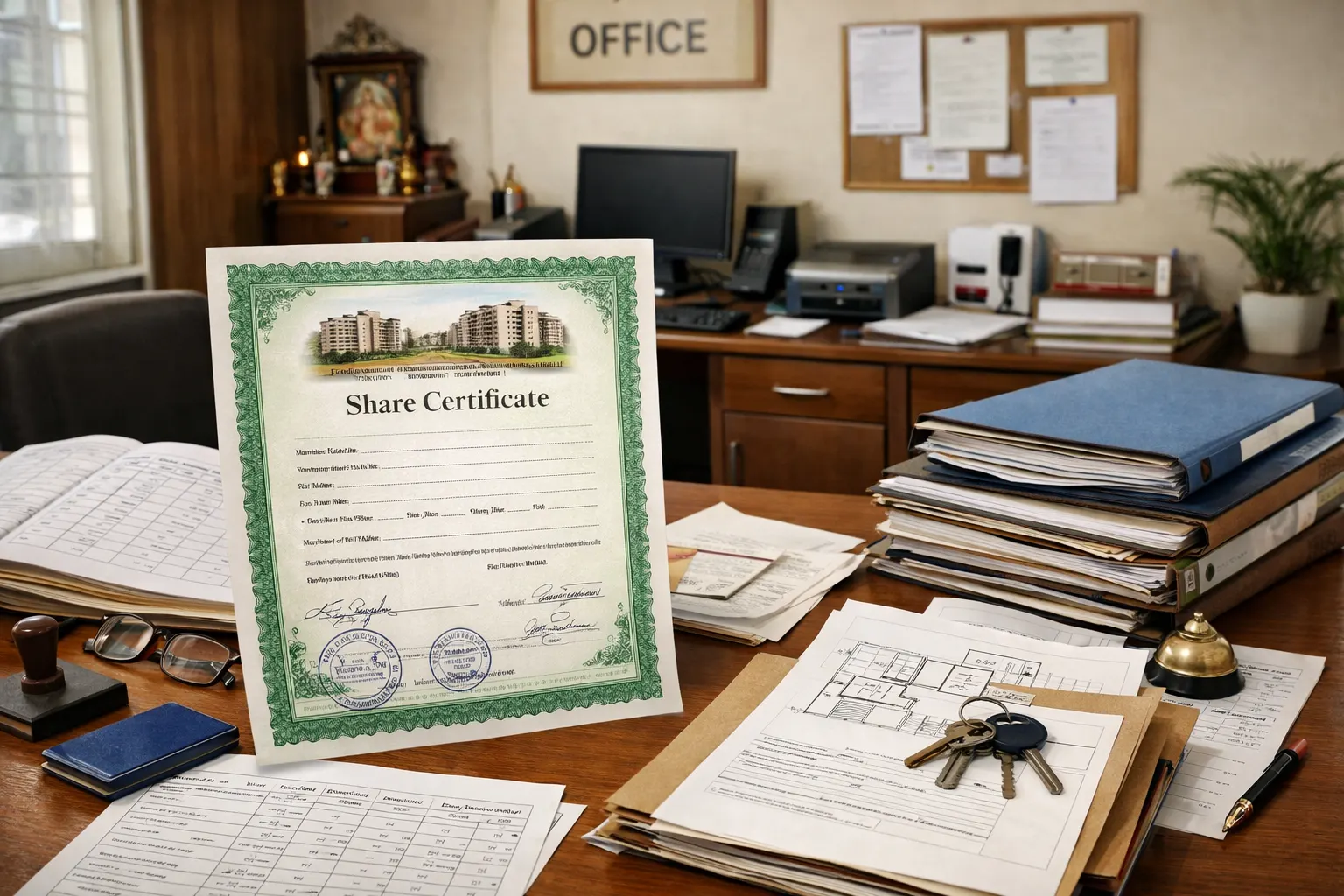 Housing society share certificate in Navi Mumbai property resale process