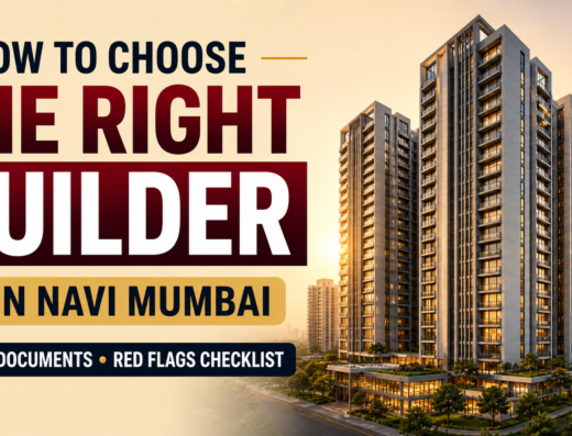 How to Choose the Right Builder in Navi Mumbai RERA, Documents & Red Flags Checklist is visible in this image.