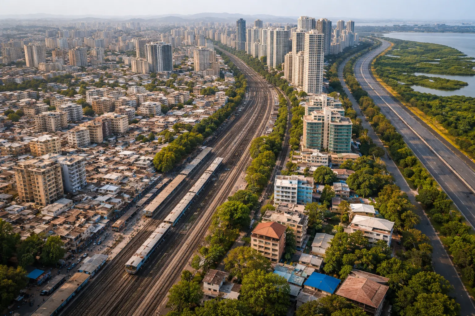 Nerul East vs Nerul West residential comparison with modern and older buildings