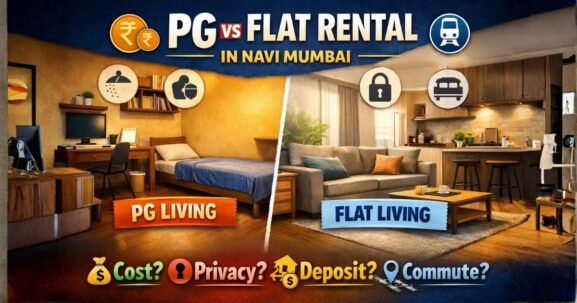 PG Vs Rental Flat in Navi mumbai