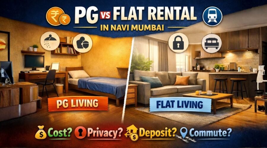 PG vs Rental Flat in Navi Mumbai: Cost, Privacy, Deposit, and Commute Compared